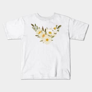 white daisy flowers Kids T-Shirt